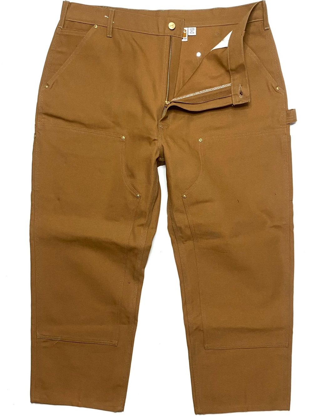 NWOT Vintage Carhartt B01-BRN Double Knee Duck Canvas Carpenter Pants USA 40x29
